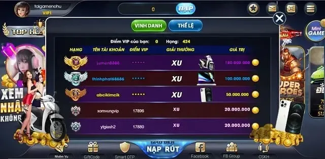 Danh sách các hạng mục trò chơi xuất sắc cấp độ 181Bet - 181Bet
